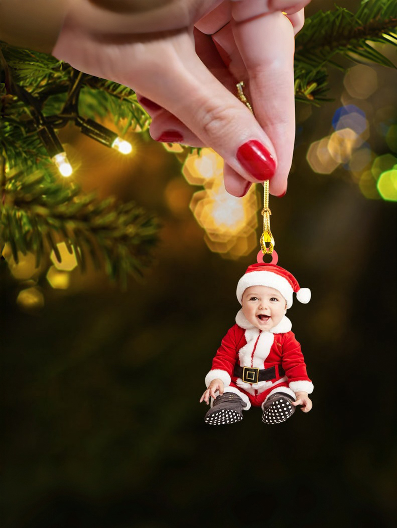 Custom Baby Acrylic Photo Hanging Ornaments